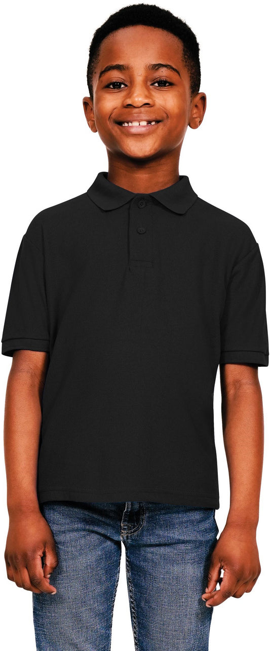 Casual Classic Youth Polo - Black