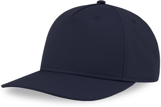 Atlantis Ray S Recycled Performance 5 Panel Cap - Navy