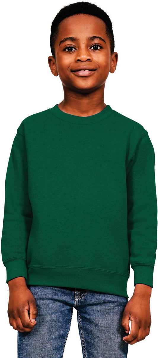 Casual Ringspun Blended Kids Sweat - Forest Green