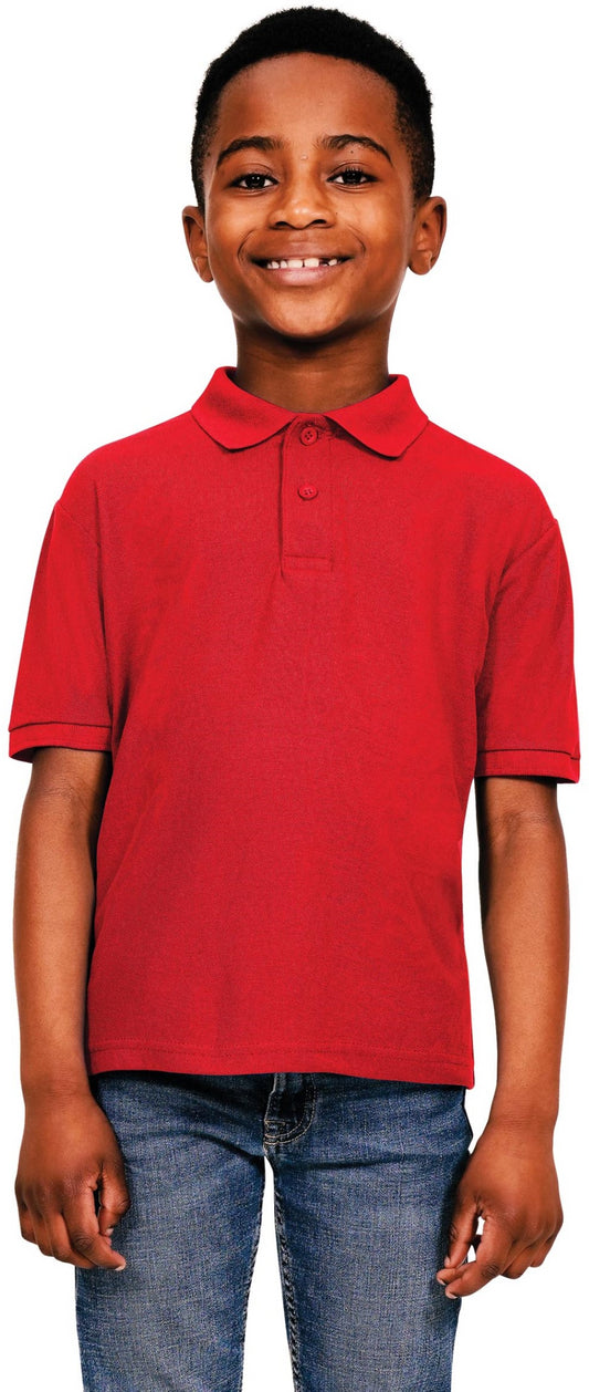 Casual Classic Youth Polo - Red