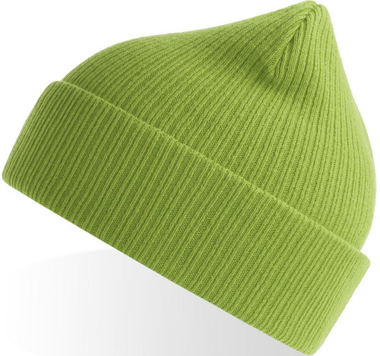 Atlantis Nelson S Organic 2x1 Rib Cuffed Beanie - Leaf Green