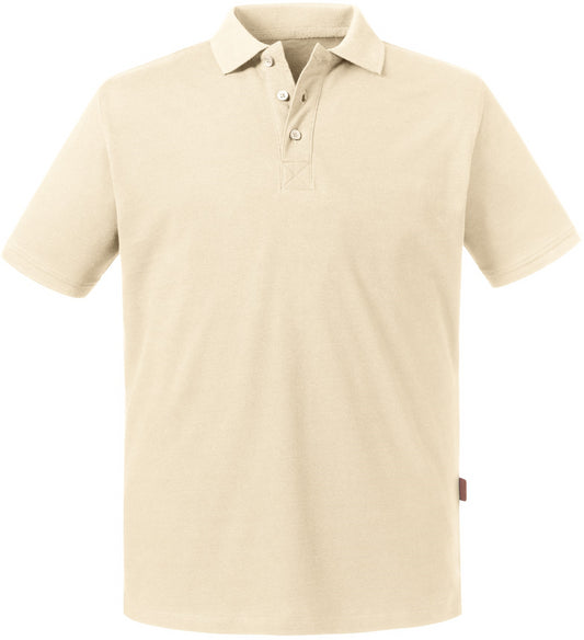 Russell Pure Organic Polo Mens - Natural