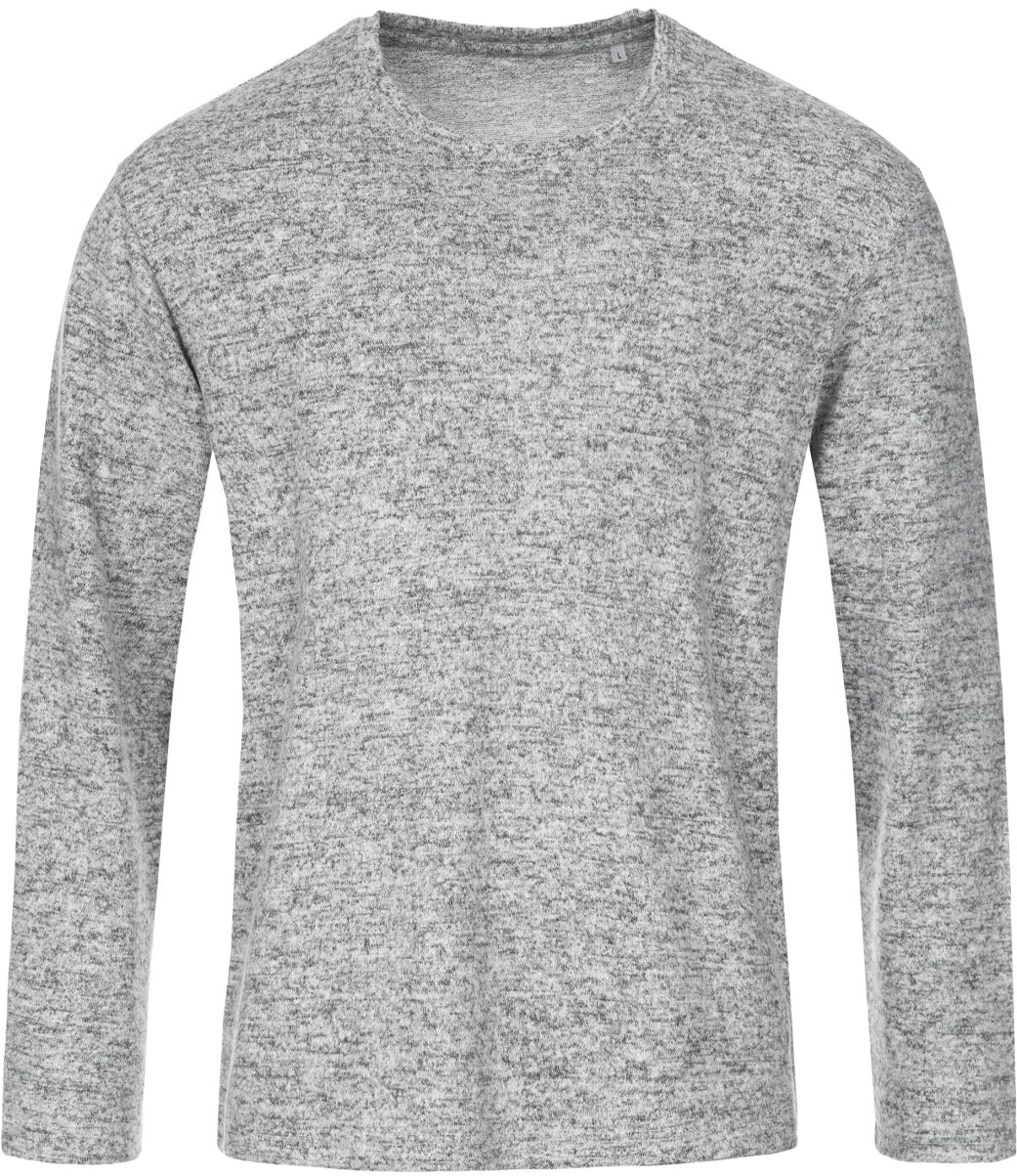 Stedman Stars Knit Sweater C/N Mens - Light Grey Melange
