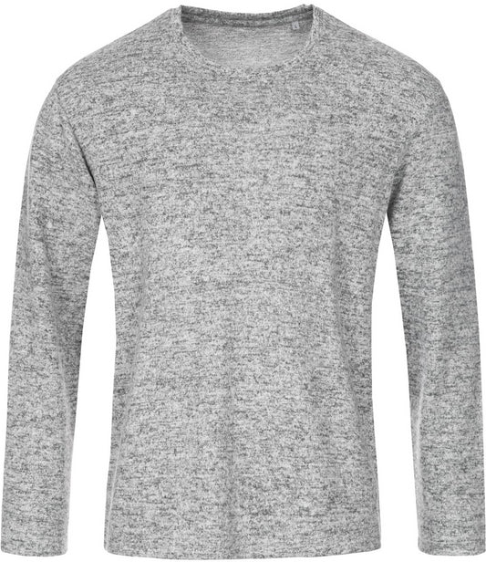 Stedman Stars Knit Sweater C/N Mens - Light Grey Melange