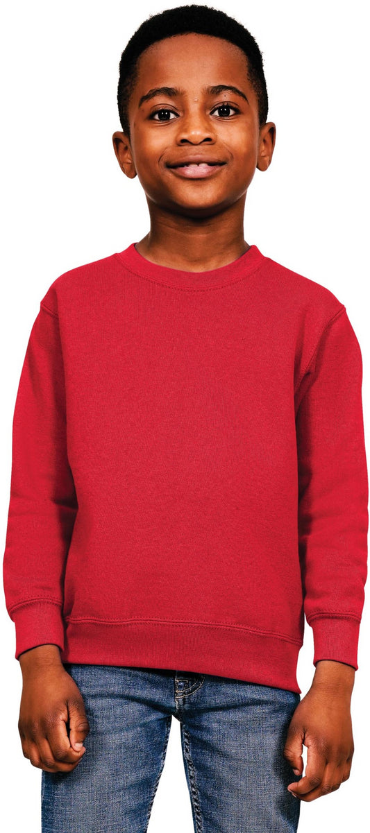 Casual Ringspun Blended Kids Sweat - Red