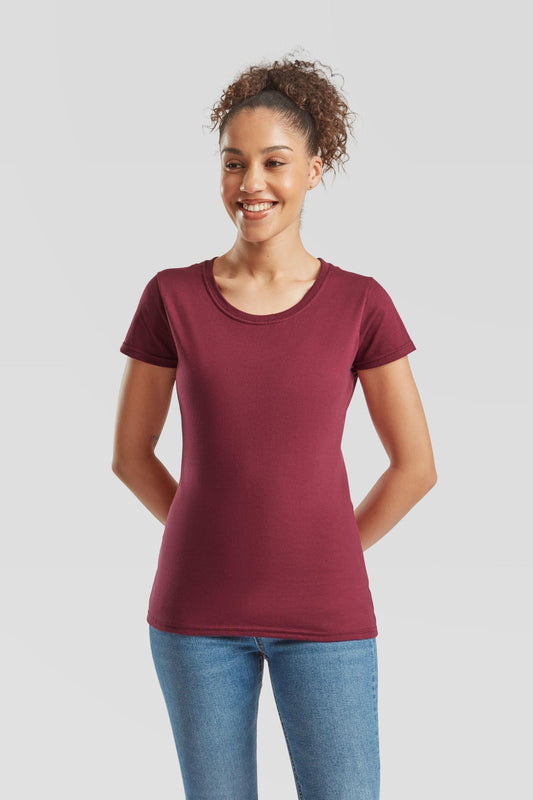 FotL Iconic 195 Ringspun Premium T Ladies - Burgundy