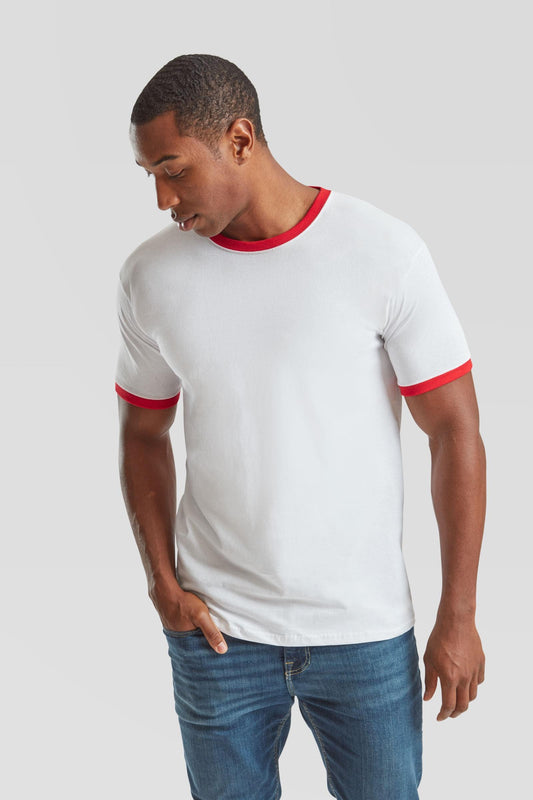 FotL Valueweight Ringer T - White/Red