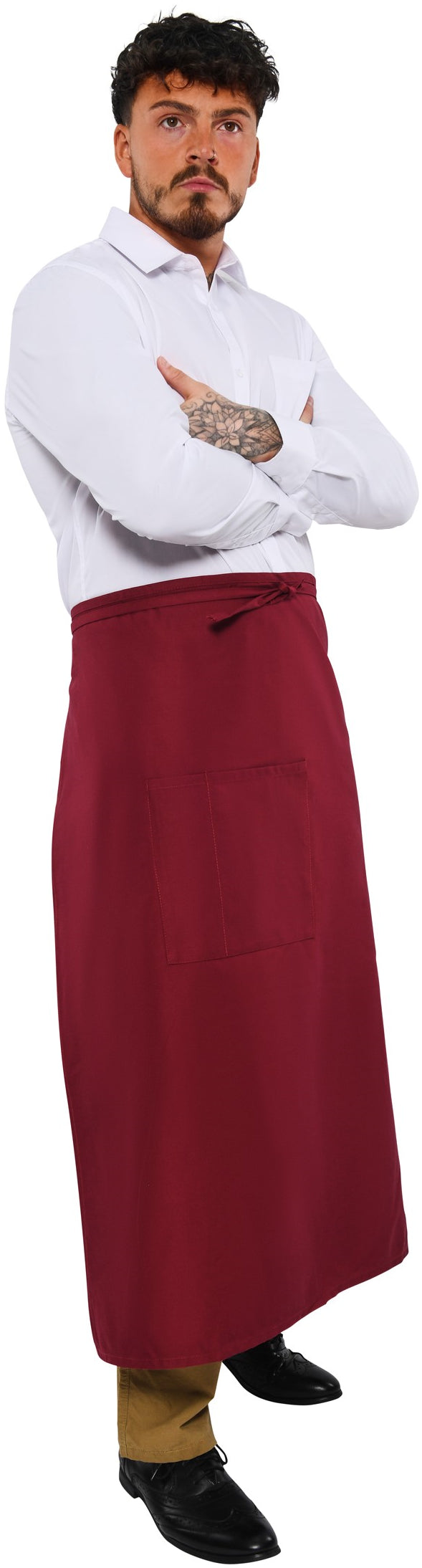 BonChef 36in Chef/Bar Apron - Burgundy