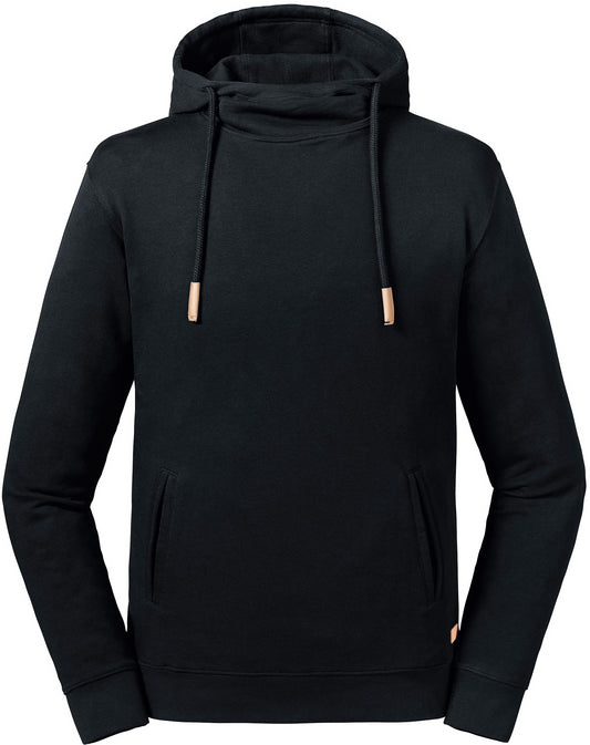 Russell Pure Organic High Collar Hood Sweat - Black