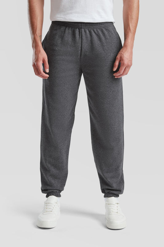 FotL Classic Elastic Cuff Jog Pant - Dk Heather