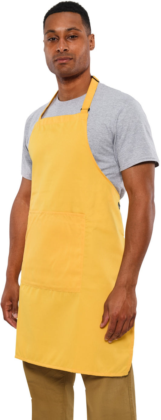 Dennys Recycled Full Length Bib Apron With Pocket - Sunflower