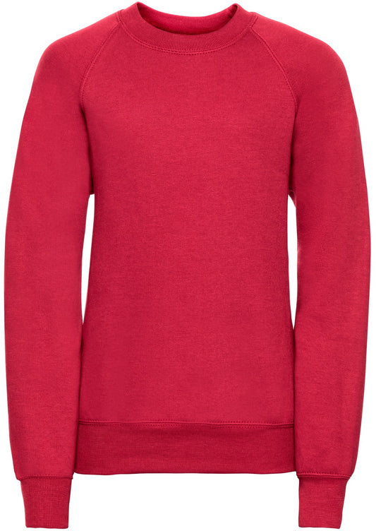 Russell Classic Youth Raglan Sweat - Classic Red