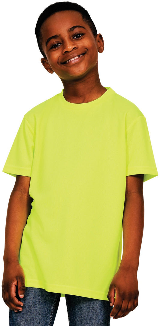 Casual Original Tech T Shirt Kids - Cyber Yellow