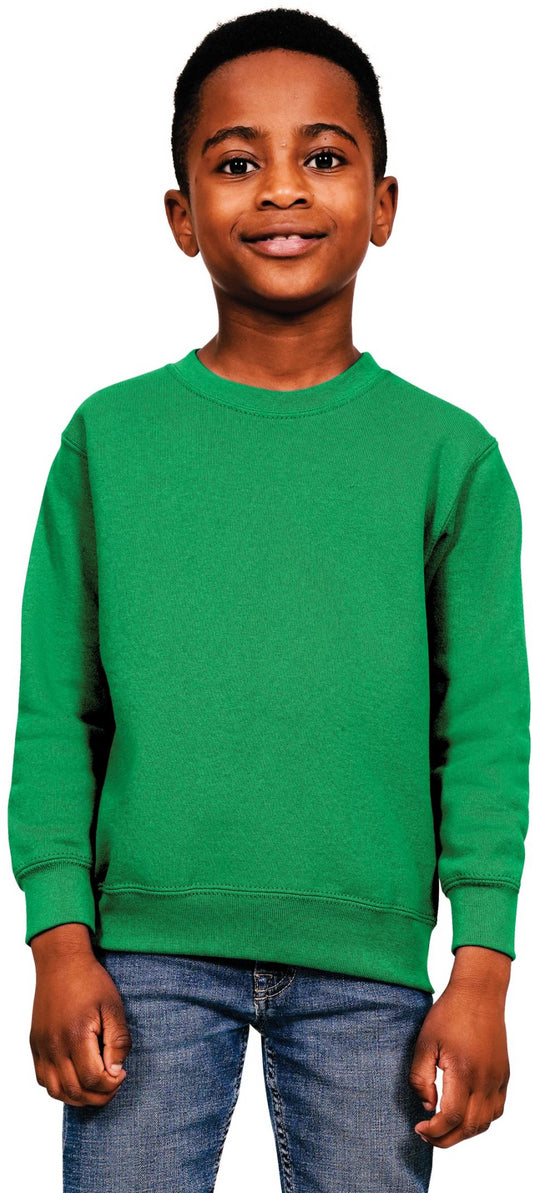 Casual Ringspun Blended Kids Sweat - Kelly Green