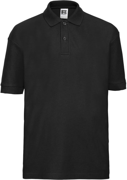 Russell Classic PolyCotton Polo Youths - Black