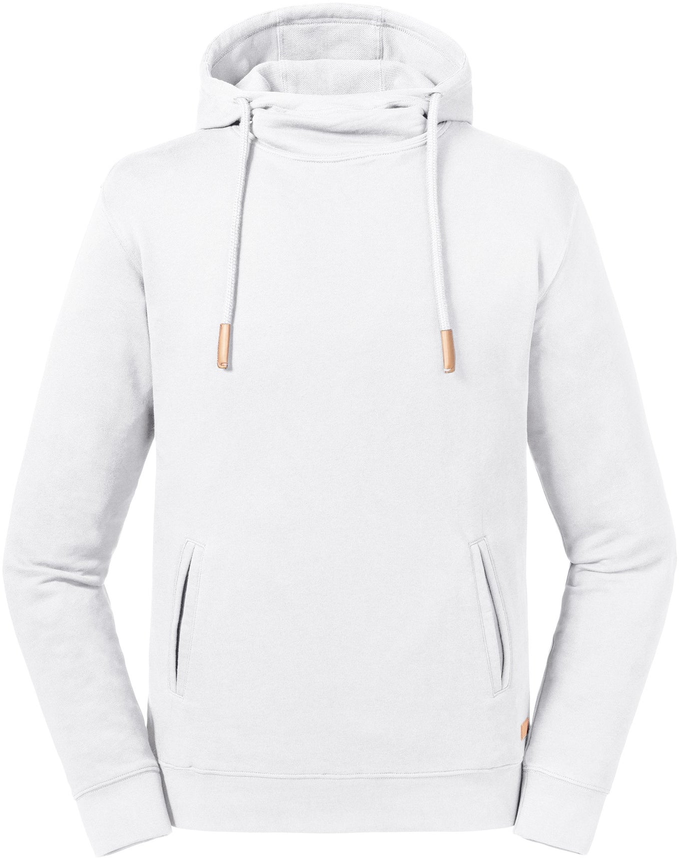 Russell Pure Organic High Collar Hood Sweat - White