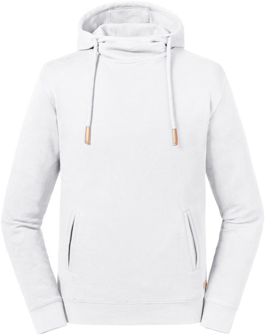 Russell Pure Organic High Collar Hood Sweat - White