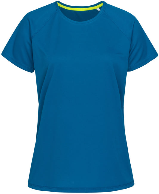 Stedman Active Sports Raglan Mesh Ladies T - King Blue