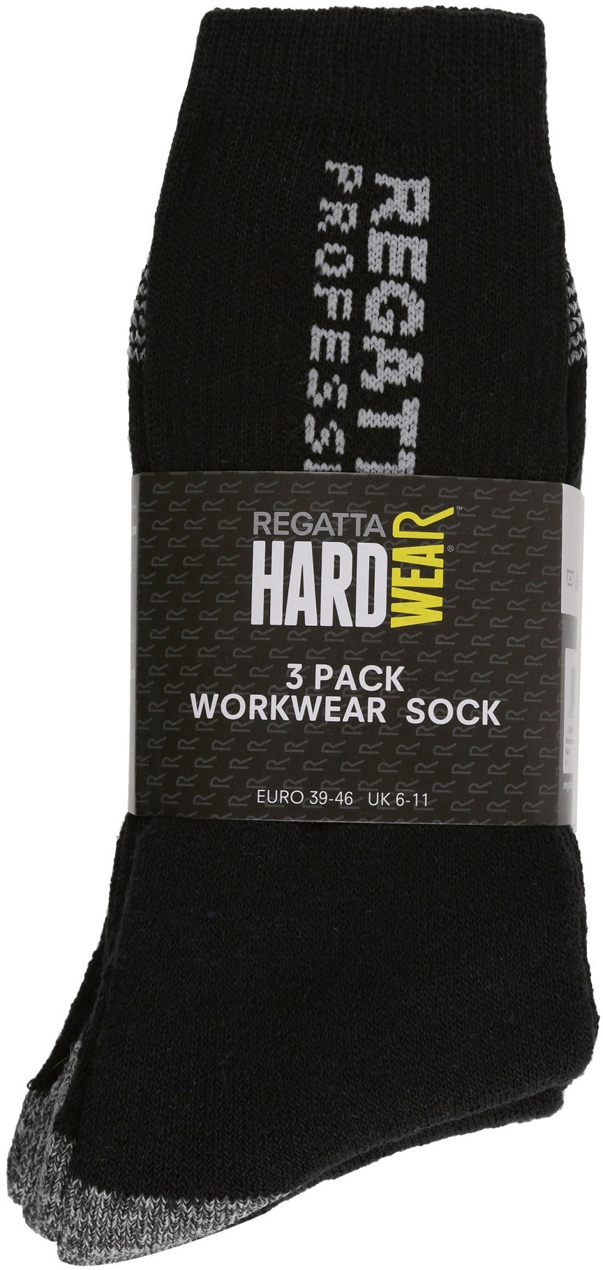 Regatta Workwear 3 Pack Socks - Black