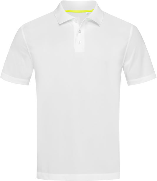 Stedman Active Sports 140 Mesh Mens Polo - White