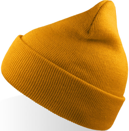 Atlantis Wind S Recycled Beanie Double Skin Cuffed - Mustard