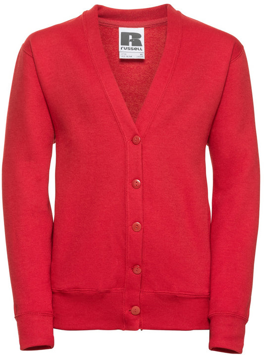 Russell Sweatshirt Cardigan Youths - Bright Red