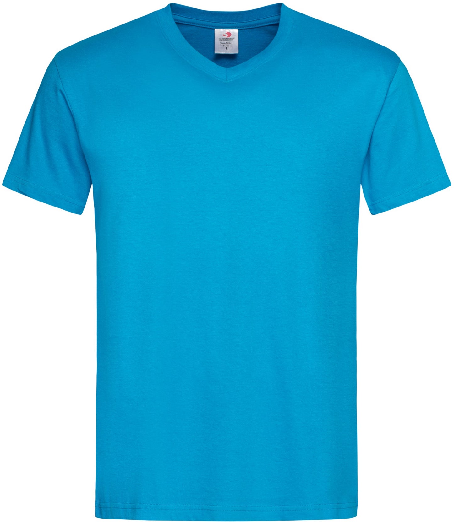Stedman Classic V Neck T-Shirt - Ocean Blue