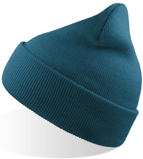 Atlantis Wind Beanie With Turn Up Double Skin - Sapphire