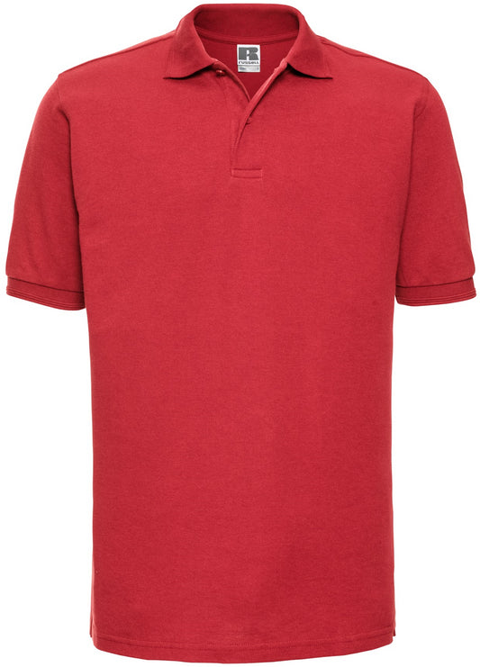 Russell Hardwearing Polycotton Polo Mens - Bright Red