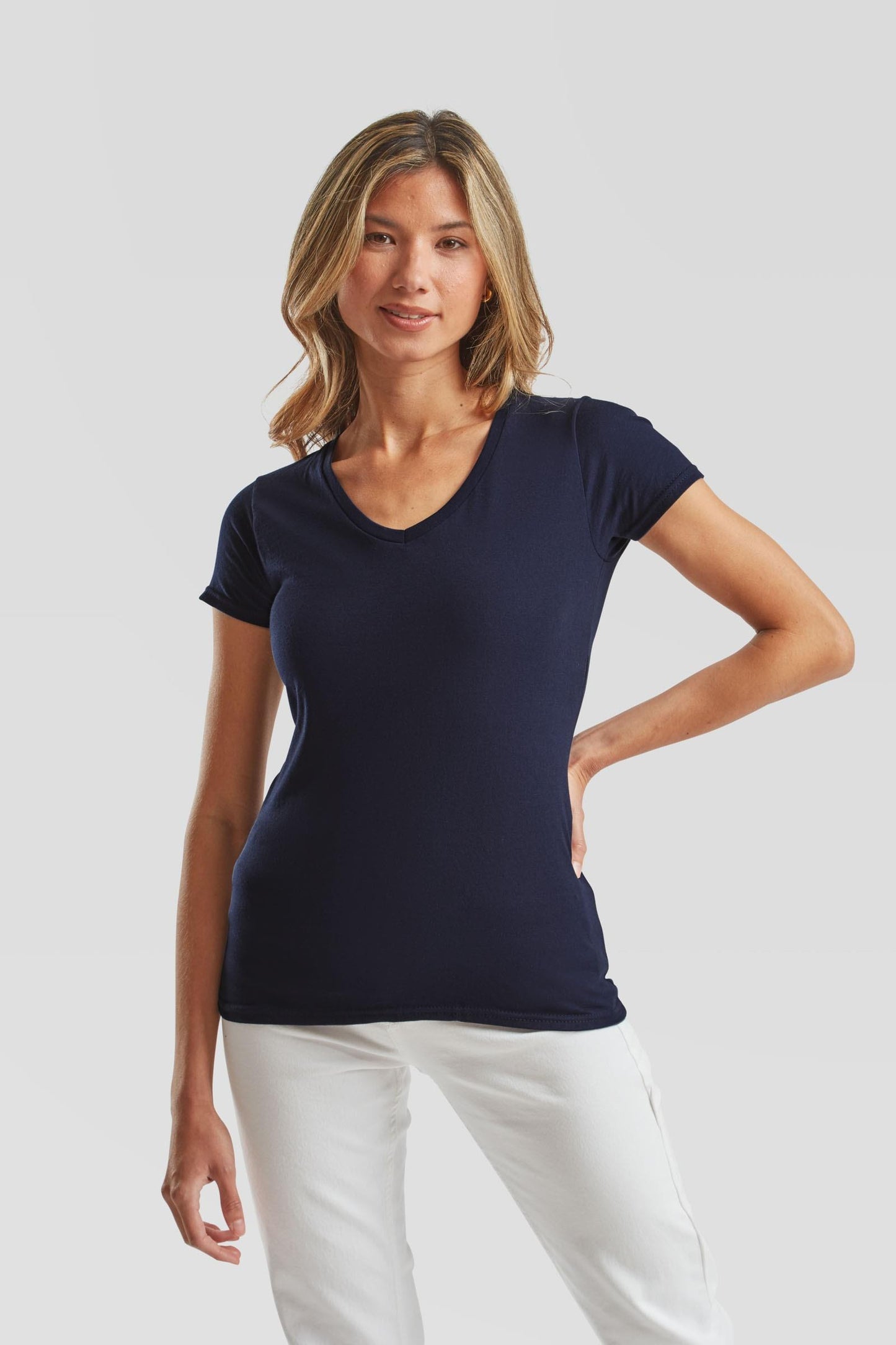 FotL Iconic 150 V Neck T Ladies - Deep Navy