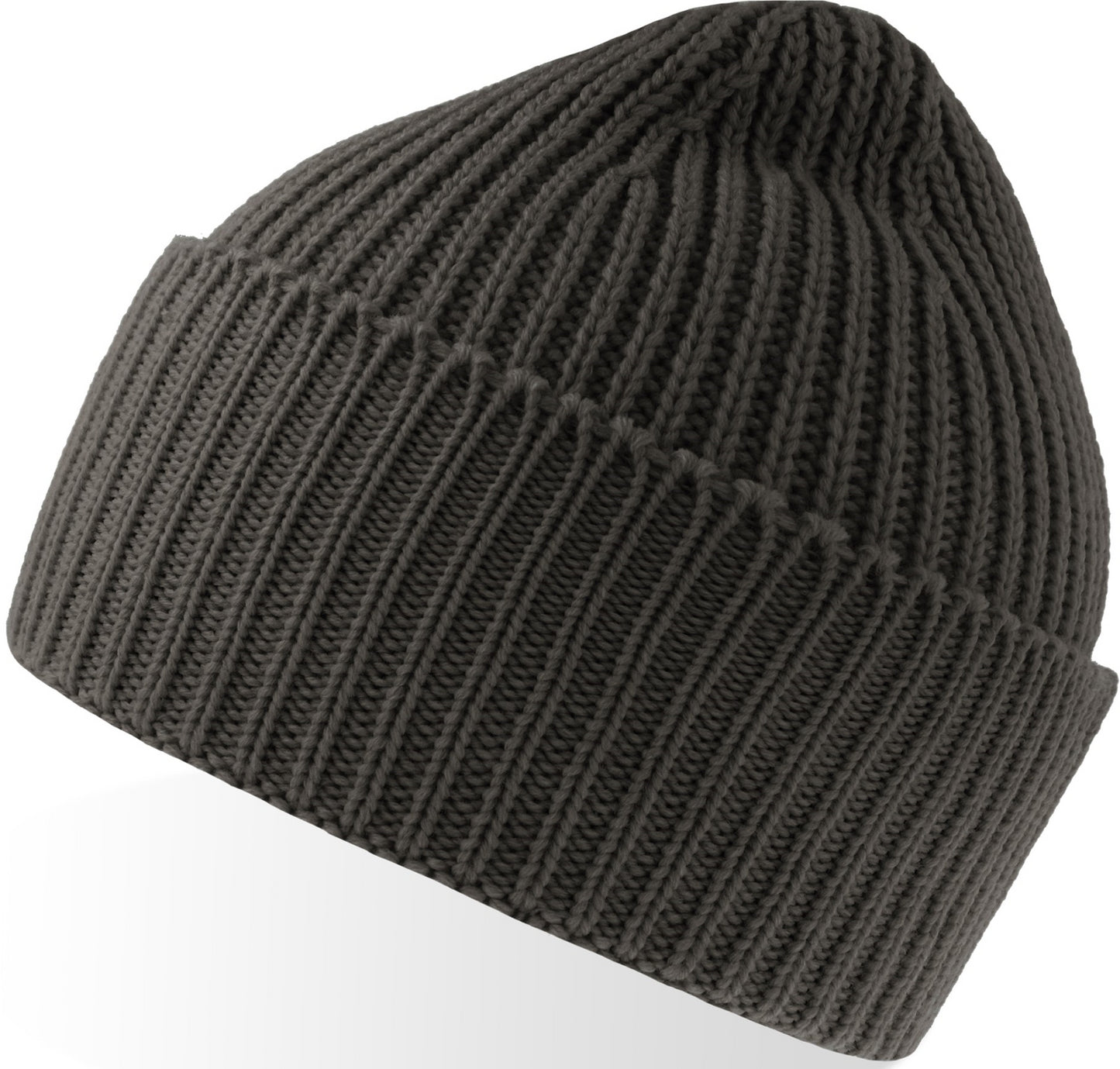 Atlantis Oak Polylana Chunky Cuffed Beanie - Dark Grey Melange