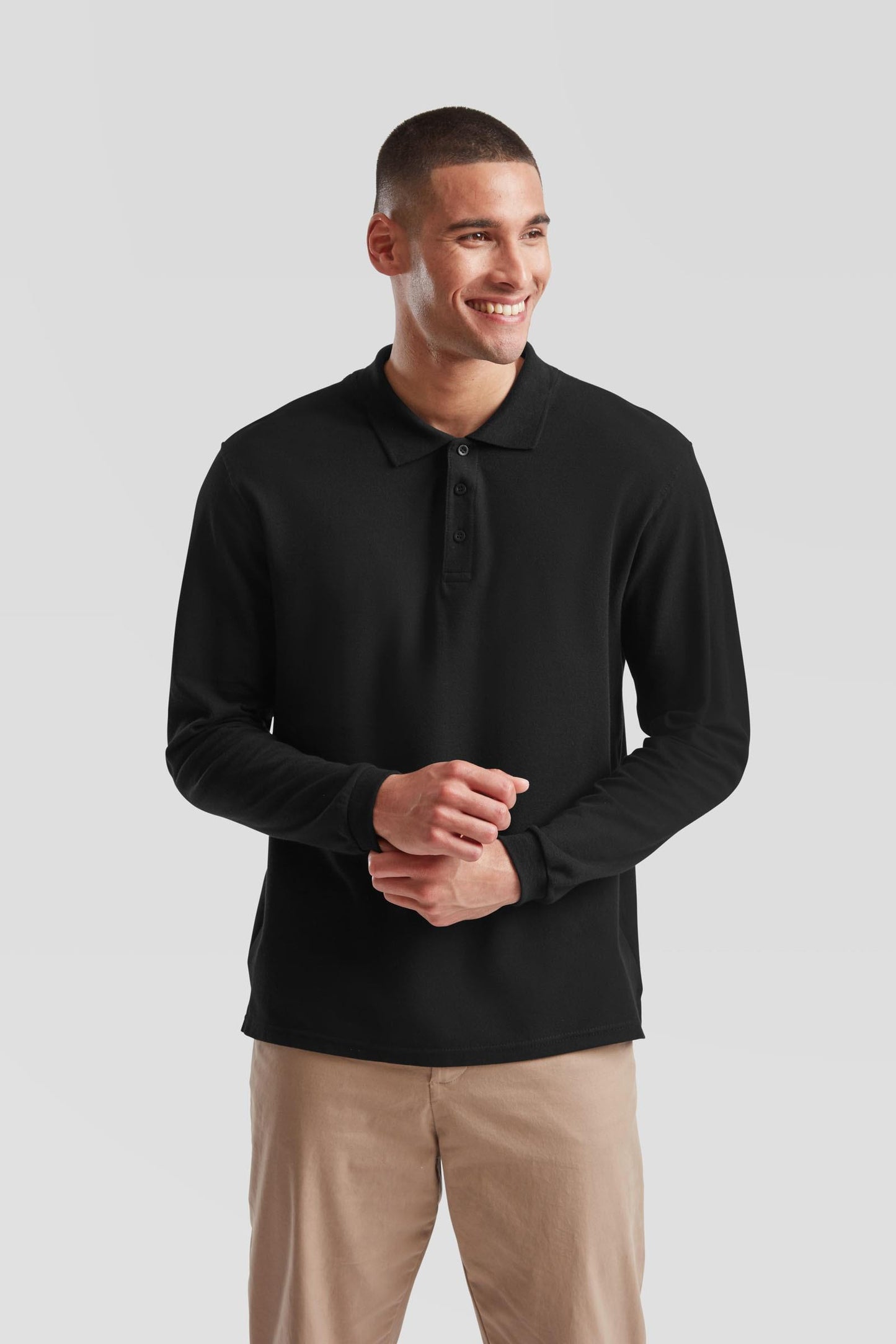 FotL Premium Polo L/S - Black