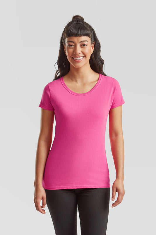 FotL Iconic 195 Ringspun Premium T Ladies - Fuchsia