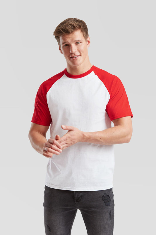 FotL Valueweight S/S Baseball T - White/Red
