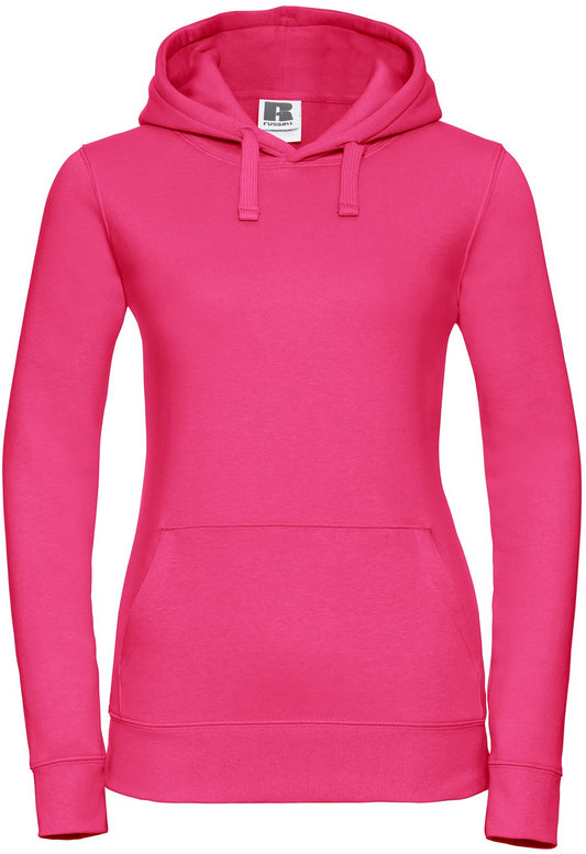 Russell Authentic Hooded Sweat Ladies - Fuchsia