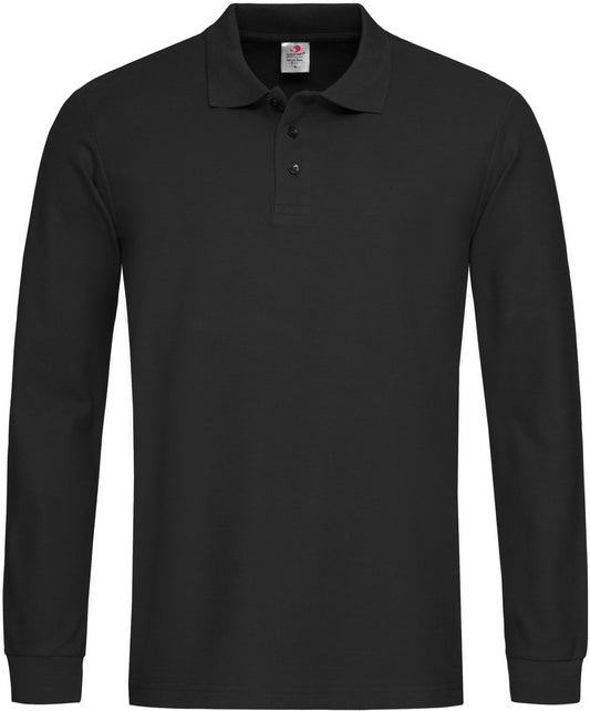 Stedman Classic L/S Cotton Polo - Black Opal