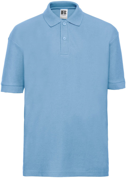 Russell Classic PolyCotton Polo Youths - Sky Blue