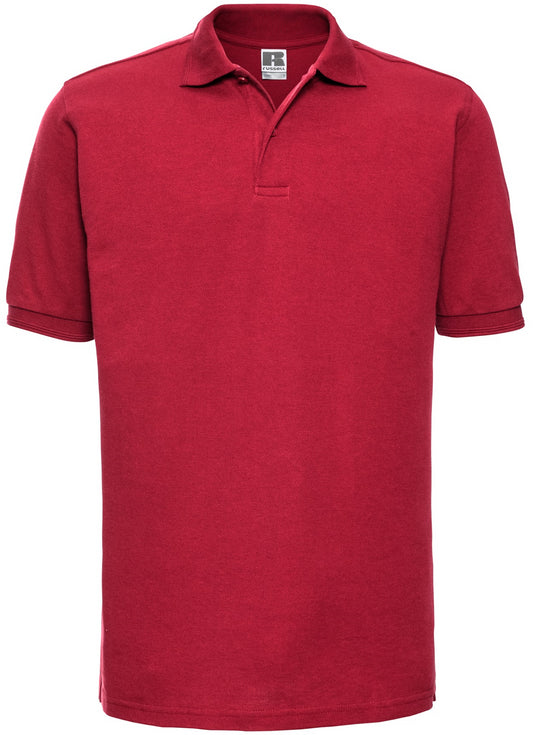 Russell Hardwearing Polycotton Polo Mens - Classic Red