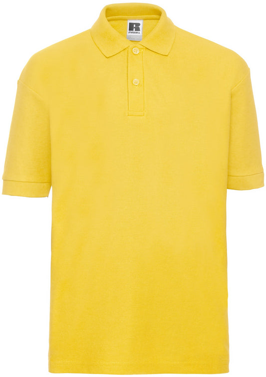 Russell Classic PolyCotton Polo Youths - Yellow