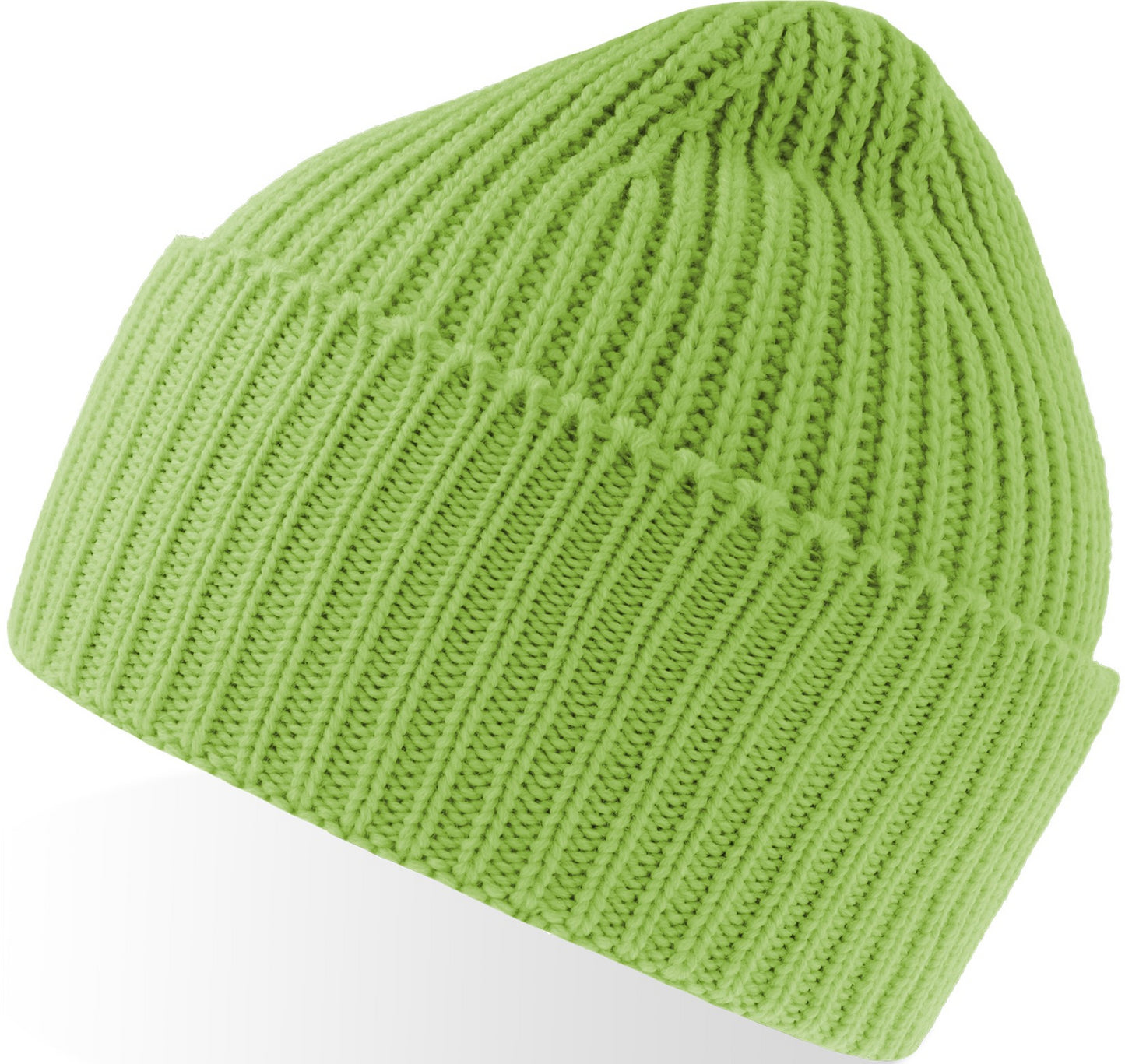 Atlantis Oak Polylana Chunky Cuffed Beanie - Acid Green