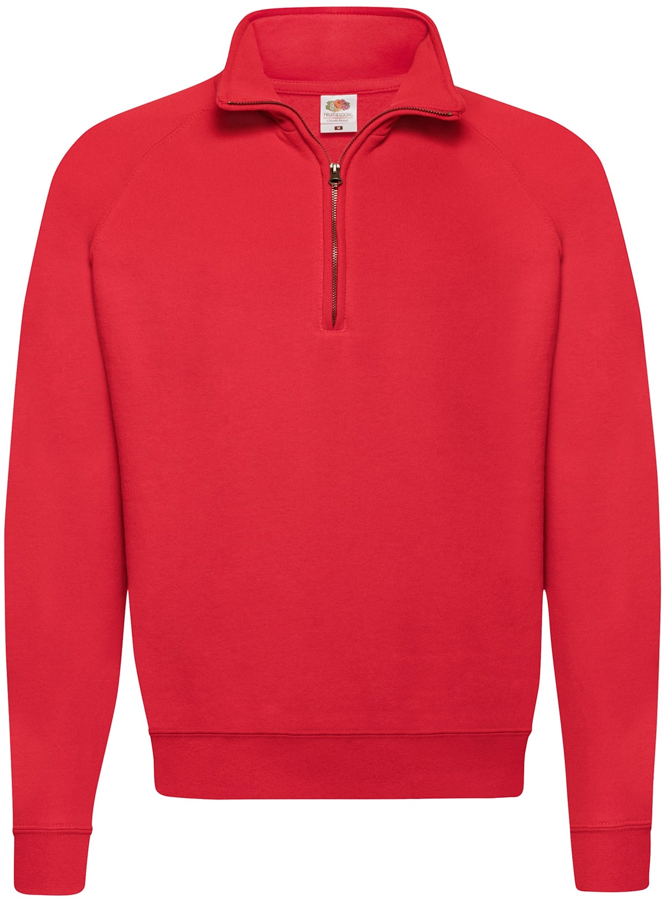FotL Classic Zip Neck Sweat - Red