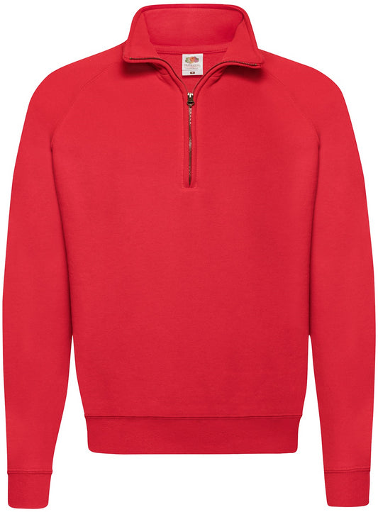 FotL Classic Zip Neck Sweat - Red