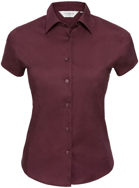Russell Easy Care Fitted S/S Shirt Ladies - Port
