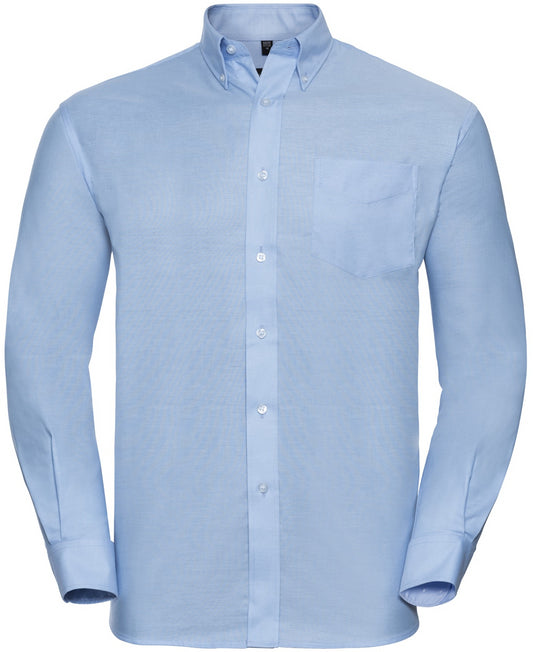 Russell Mens Oxford Shirt L/S  - Oxford Blue