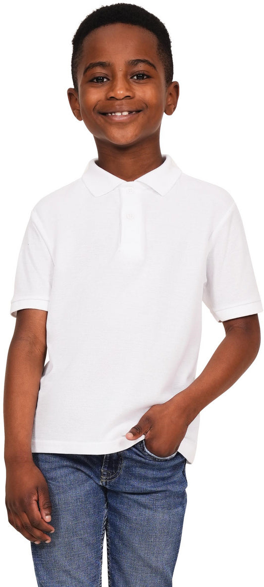 Casual Classic Youth Polo - White