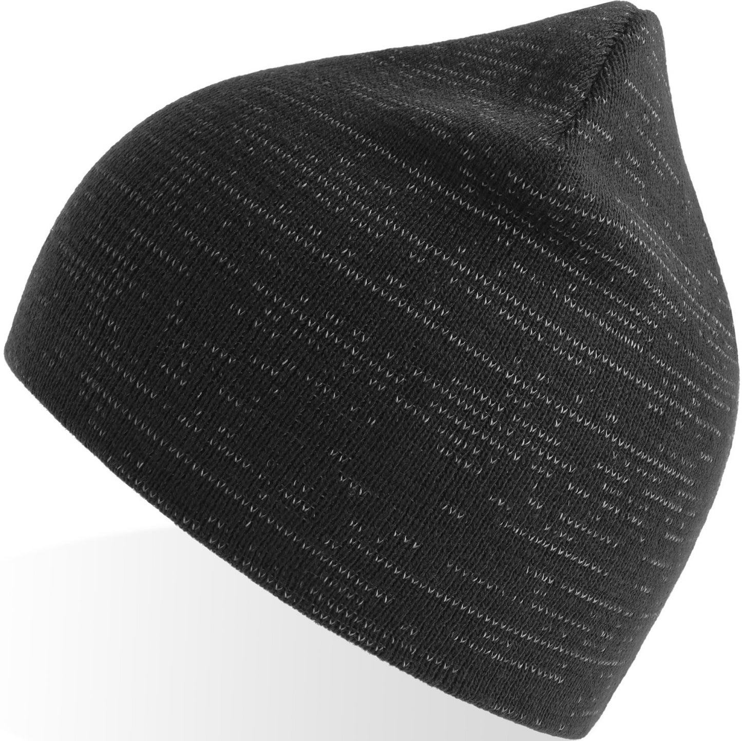Atlantis Shine Recycled Short Beanie With Reflex Thread - Black