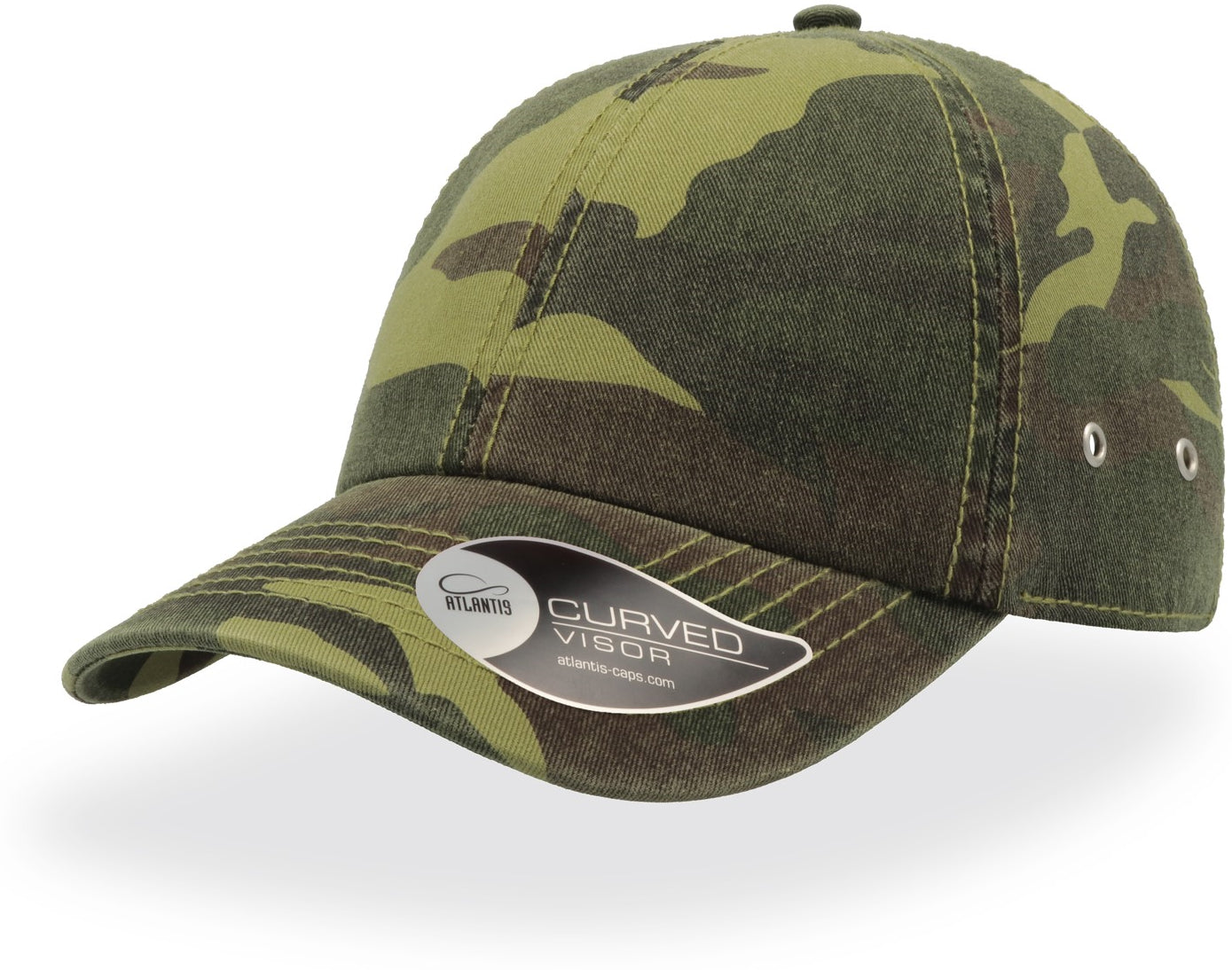 Atlantis Action 6 Panel Chino Baseball Cap - Camouflage