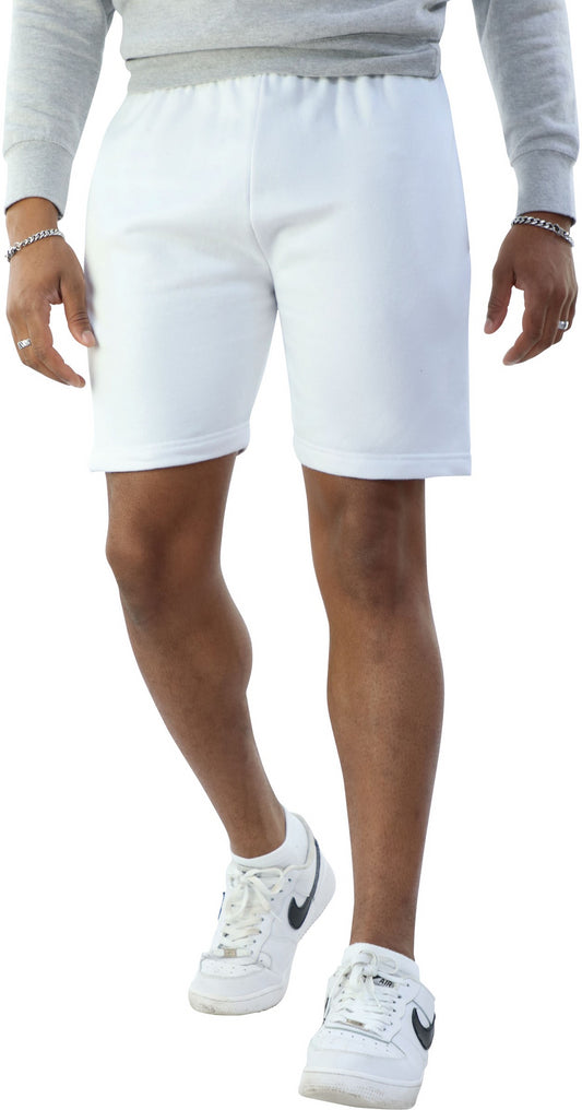 Casual Ringspun Blended Shorts - White