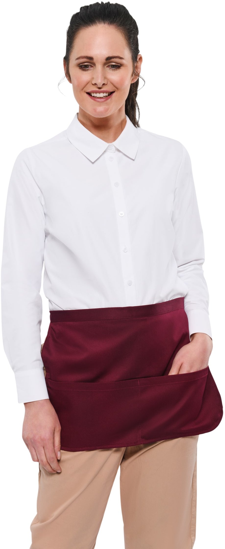 BonChef Money Pocket Apron - Burgundy