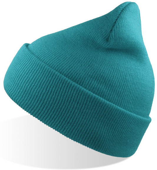 Atlantis Wind Beanie With Turn Up Double Skin - Turquoise